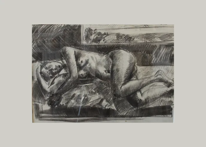 Nudo di donna - Carboncino e matita su carta 70x100